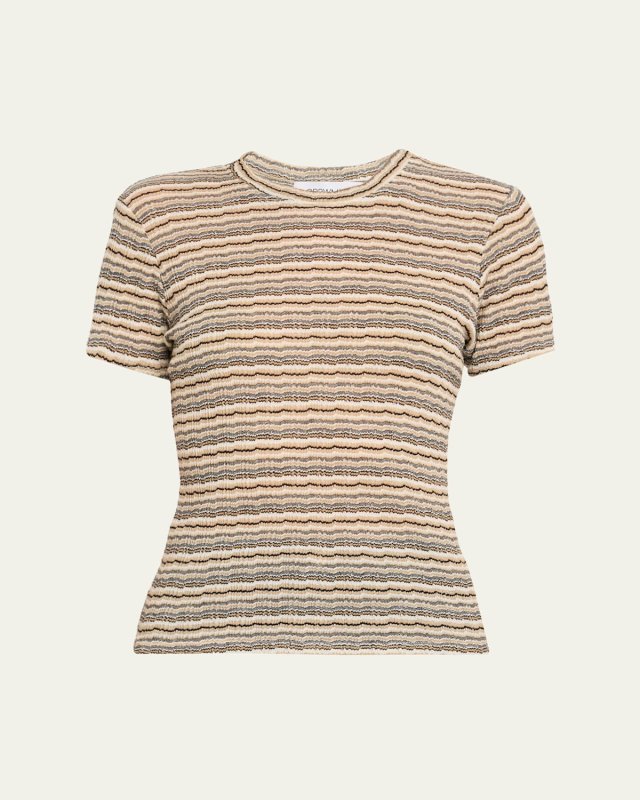 Multi-Striped Crewneck Baby Tee